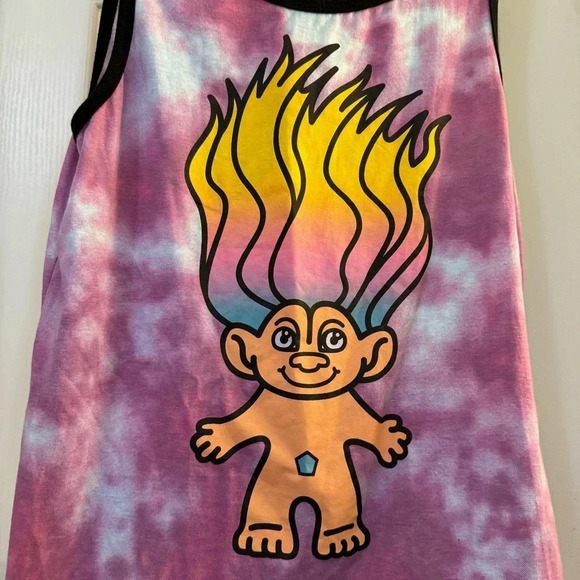 Good Luck Trolls Purple Tye Dye Tank Top - Picture 2 of 6